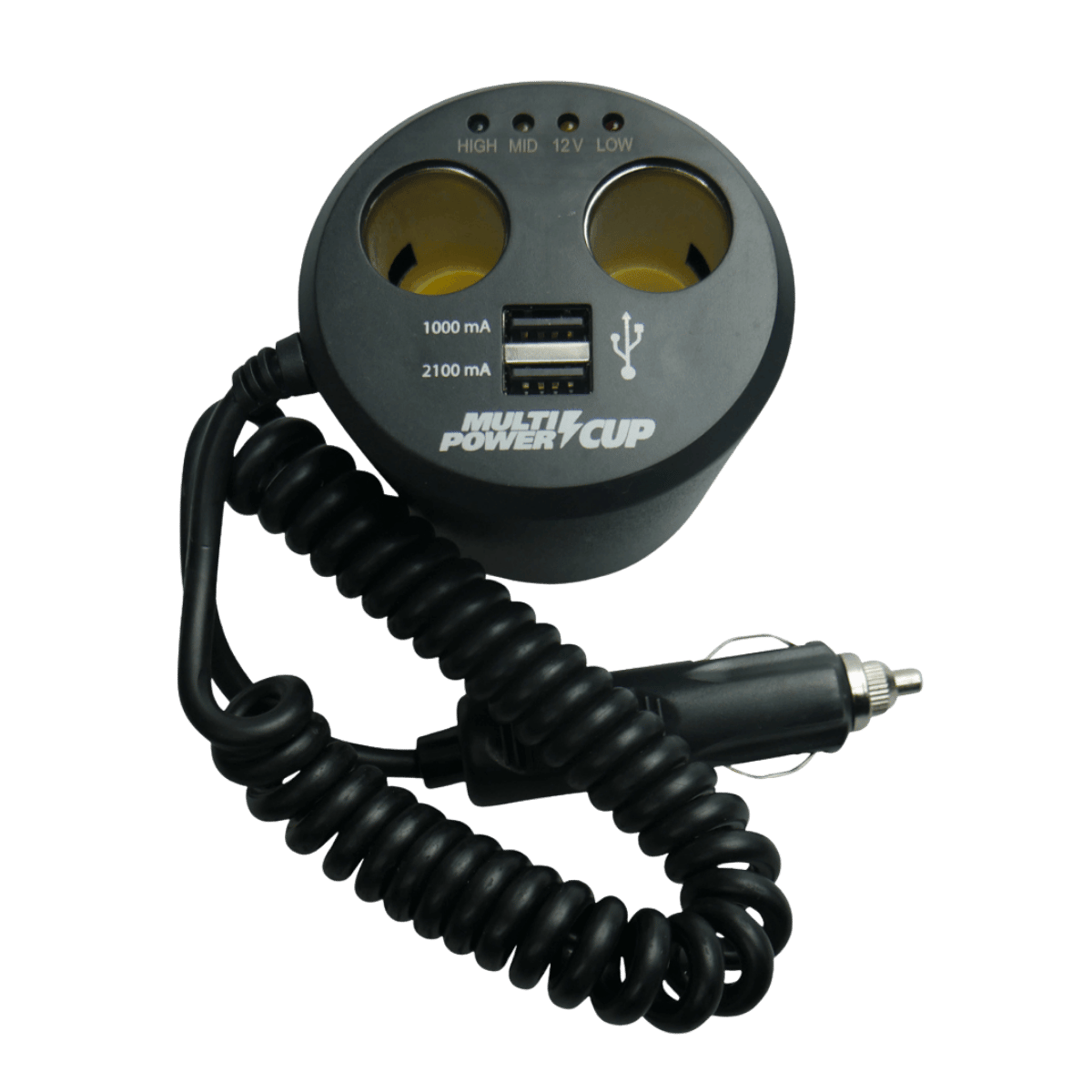 12V/24V Multi-Charging Power Station Cup Fused Accessory Plug