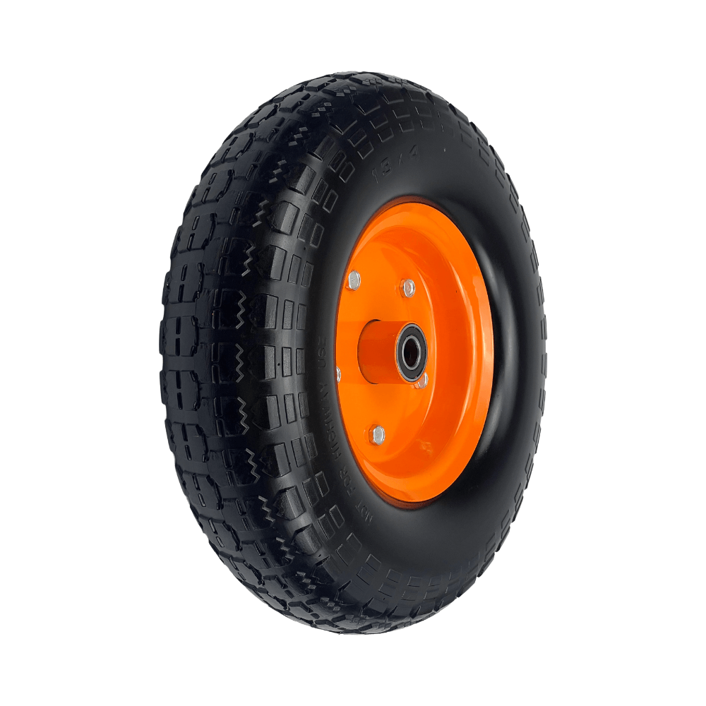 Solid Rubber NO Flat Wheels With Metal Rims - Various Sizes