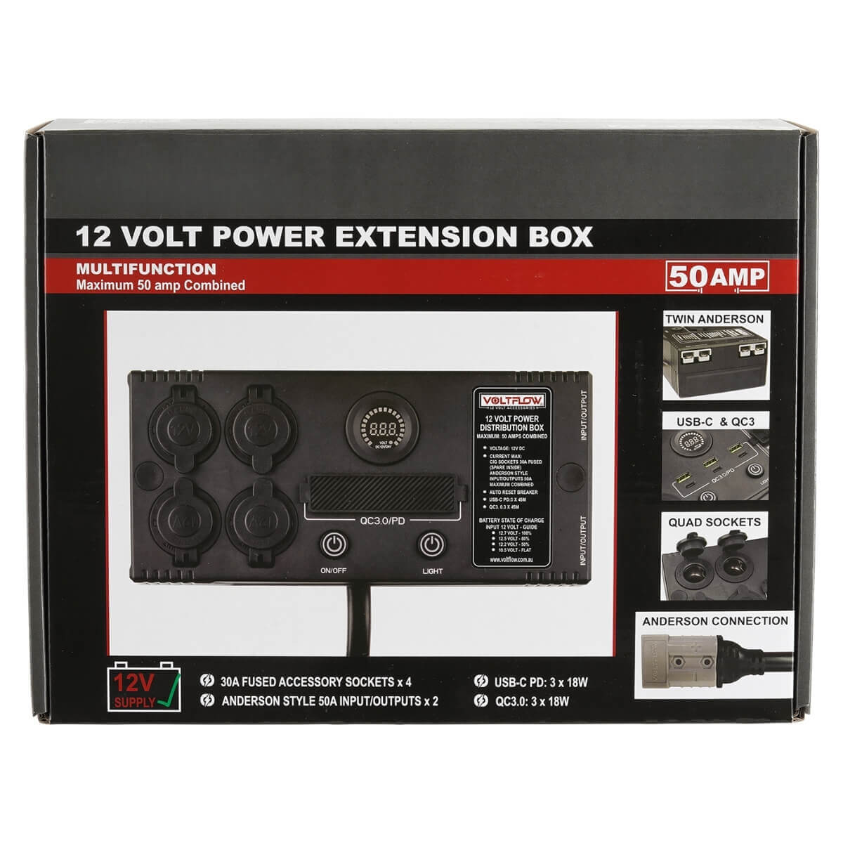 Power Extension Box 12V 50 AMP