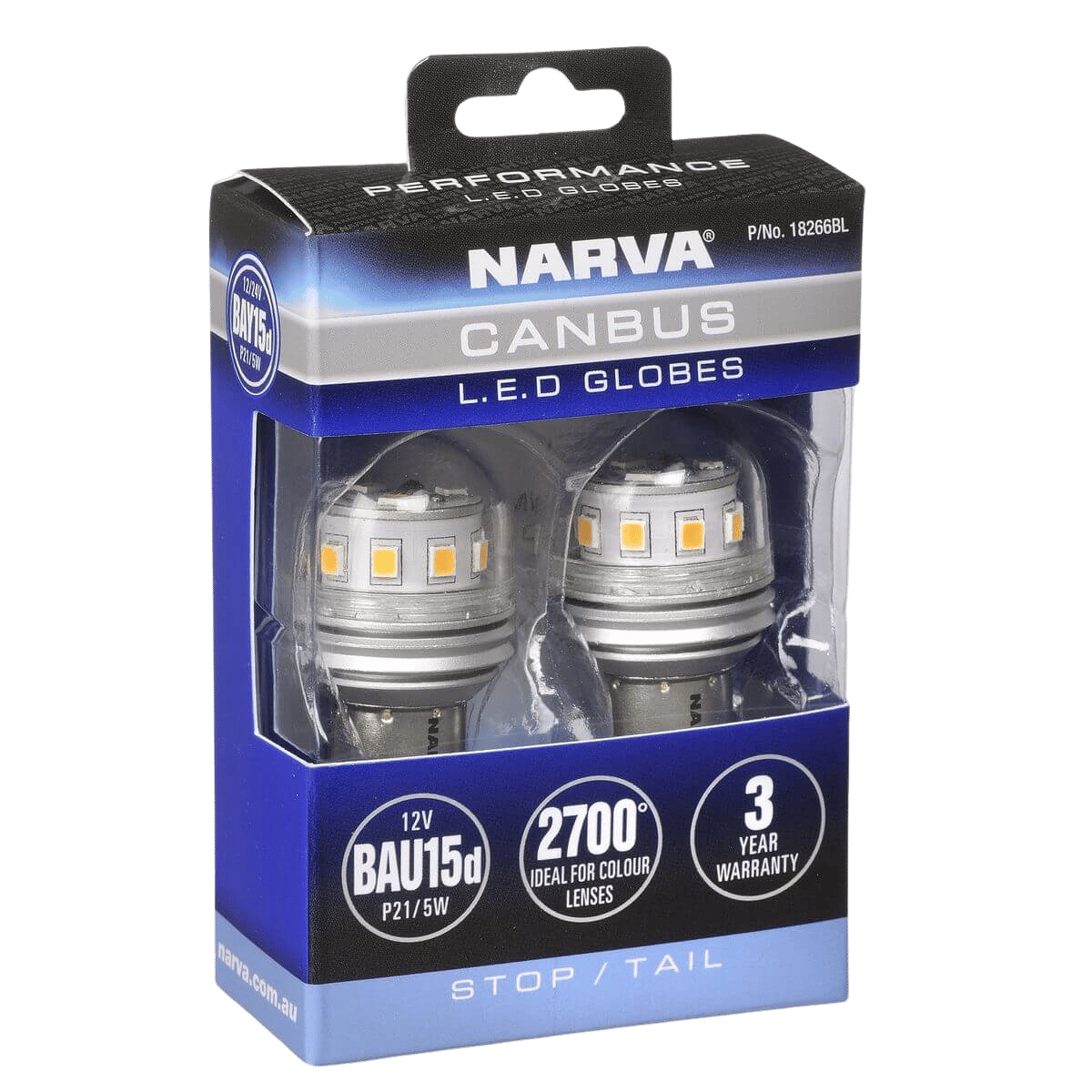 Narva 12/24V BAY15D P21/5W LED Globes With Canbus 2 per pack