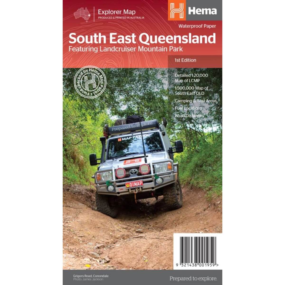 Hema South East Queensland Map featuring Landcruiser Mountain Park