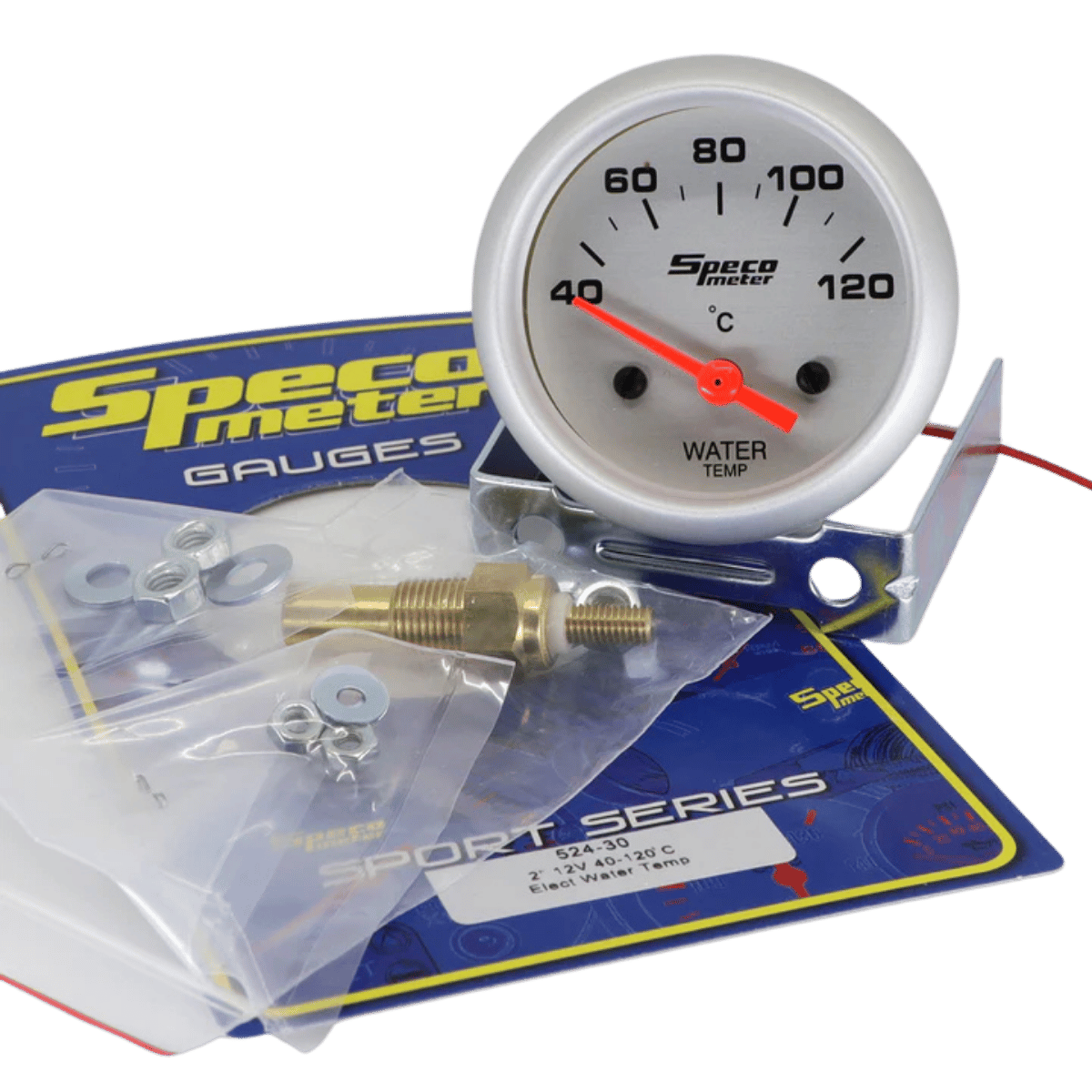 Speco Meter Electric Water Temperature Gauge 2"