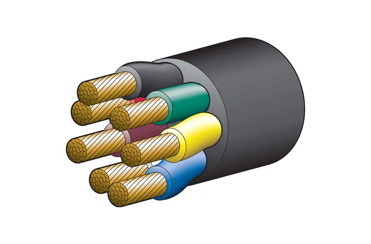 Narva 55A 6mm 7 Core Trailer Cable 30M 6mm 55A 6mm Multi-Colored
