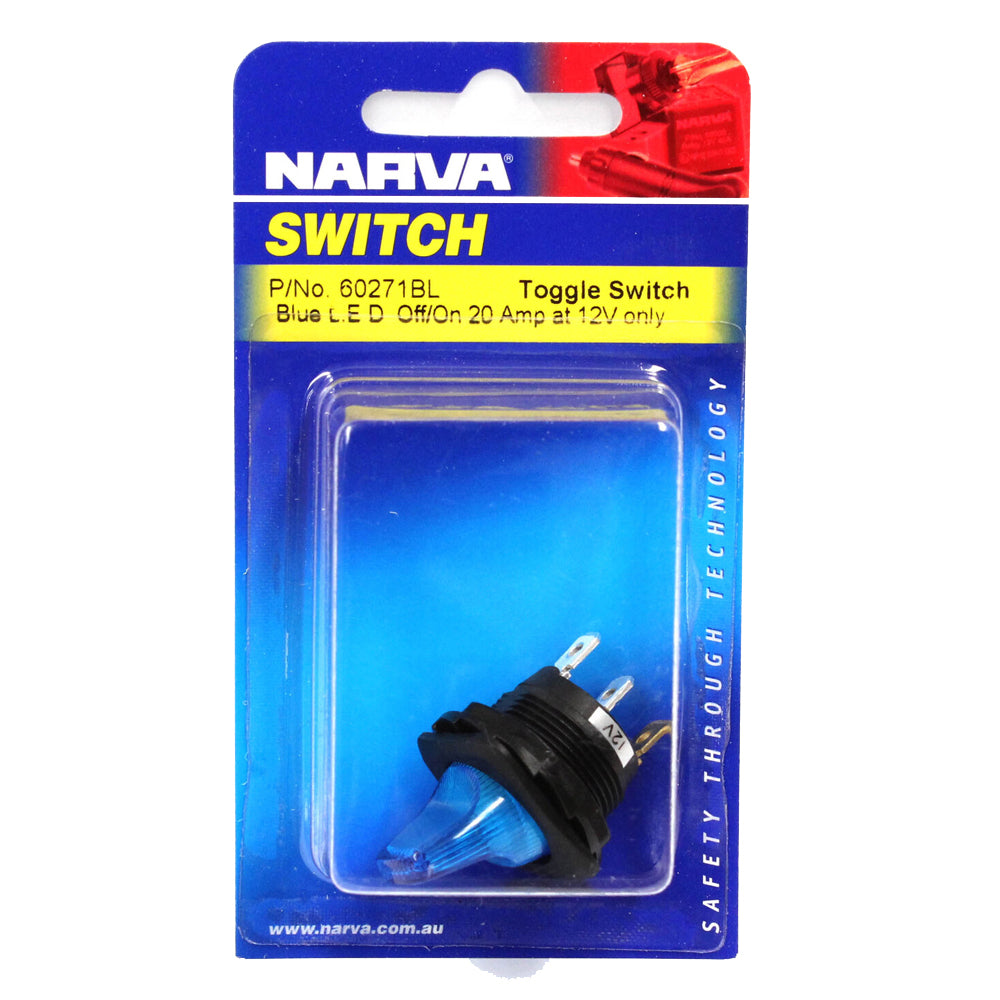 Narva Duckbill Off/On Toggle Switch With Blue Led