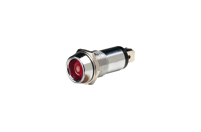 Narva 12 Volt Chrome Pilot Lamp With Red Led
