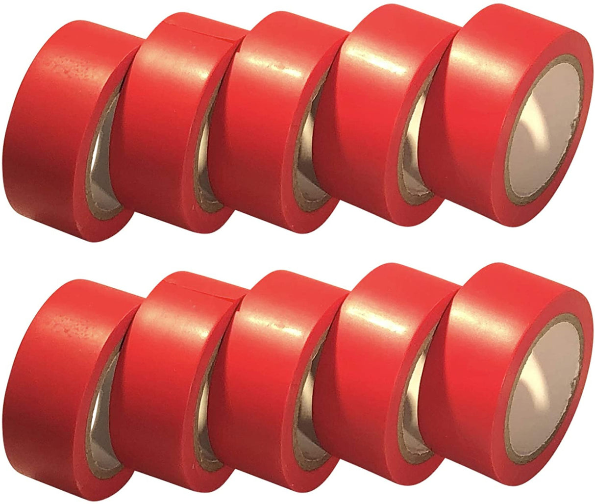 Nitto PVC Tape 18mm x 20m Red 10 Pack