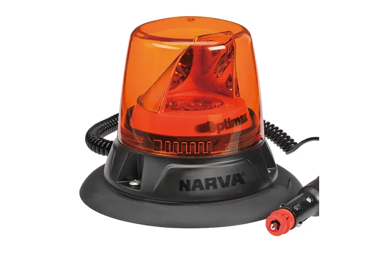 Narva Optimax Rotating Beacon Amber LED Vacuum Magnetic Base