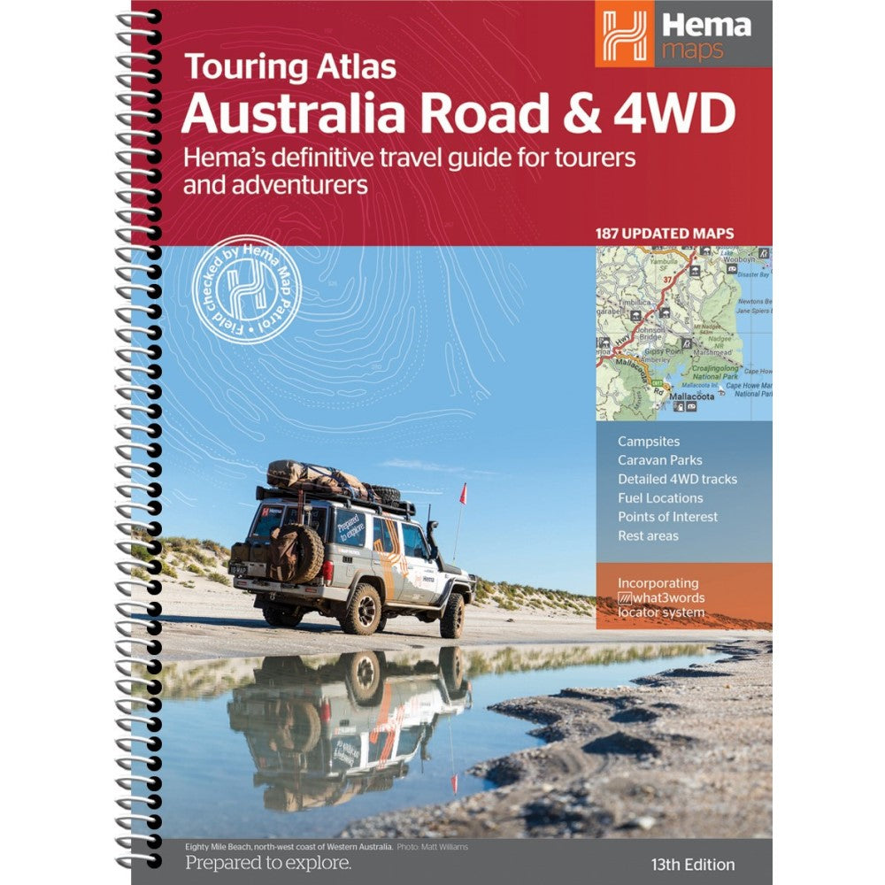 Hema Maps Australia Road & 4WD Atlas 13th Edition (Touring)