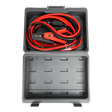 Jumper cables in a gray carrying case on a transparent background