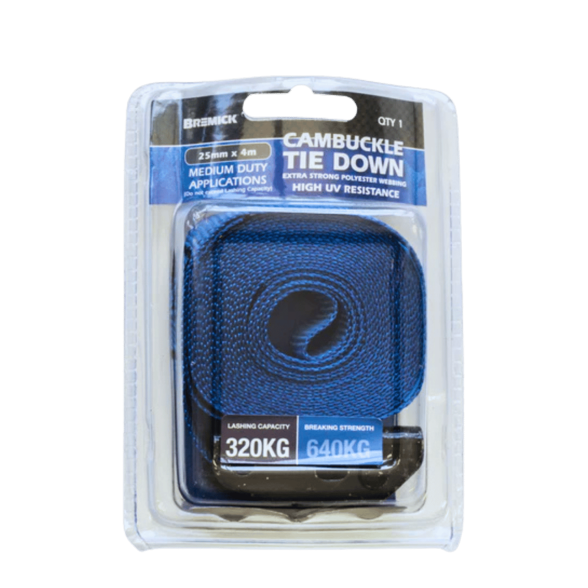 Bremick Cam Buckle Tie Down 25mm x 4m