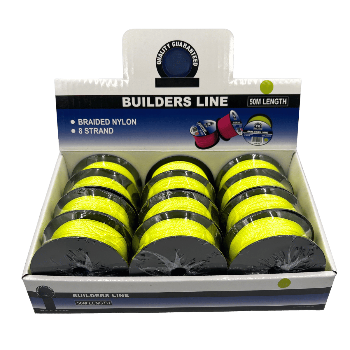 Builders Line Fluro 50m/100m Box of 12