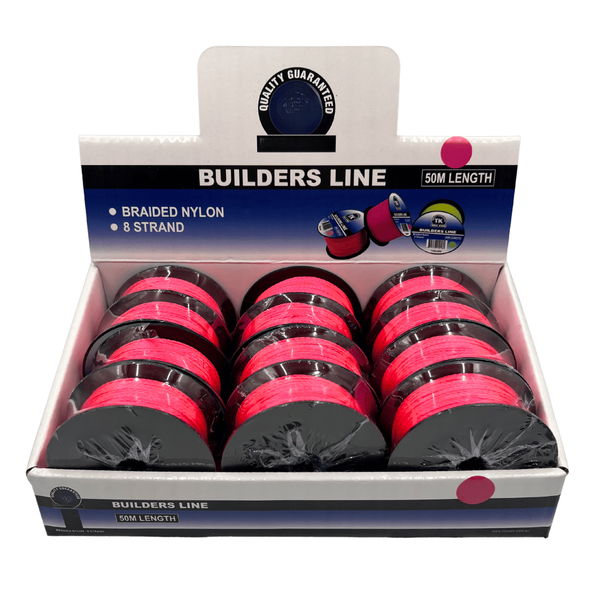 Builders Line Fluro 50m/100m Box of 12