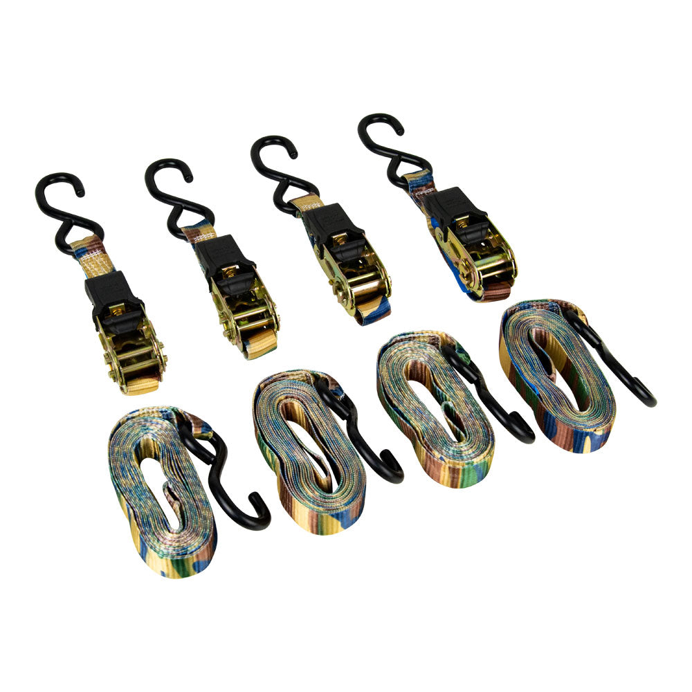 Camo Ratchet Tie Downs Camouflage 25mm x 4m 4 Pack