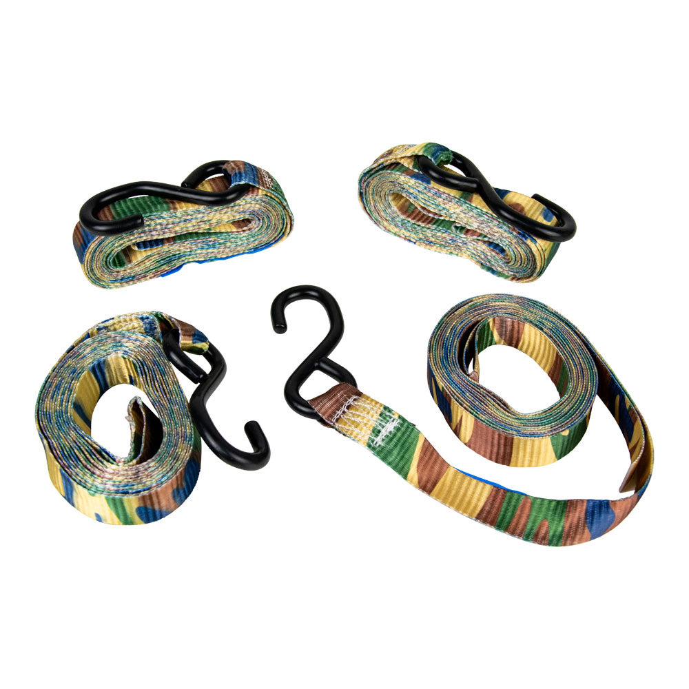 Camo Ratchet Tie Downs Camouflage 25mm x 4m 4 Pack
