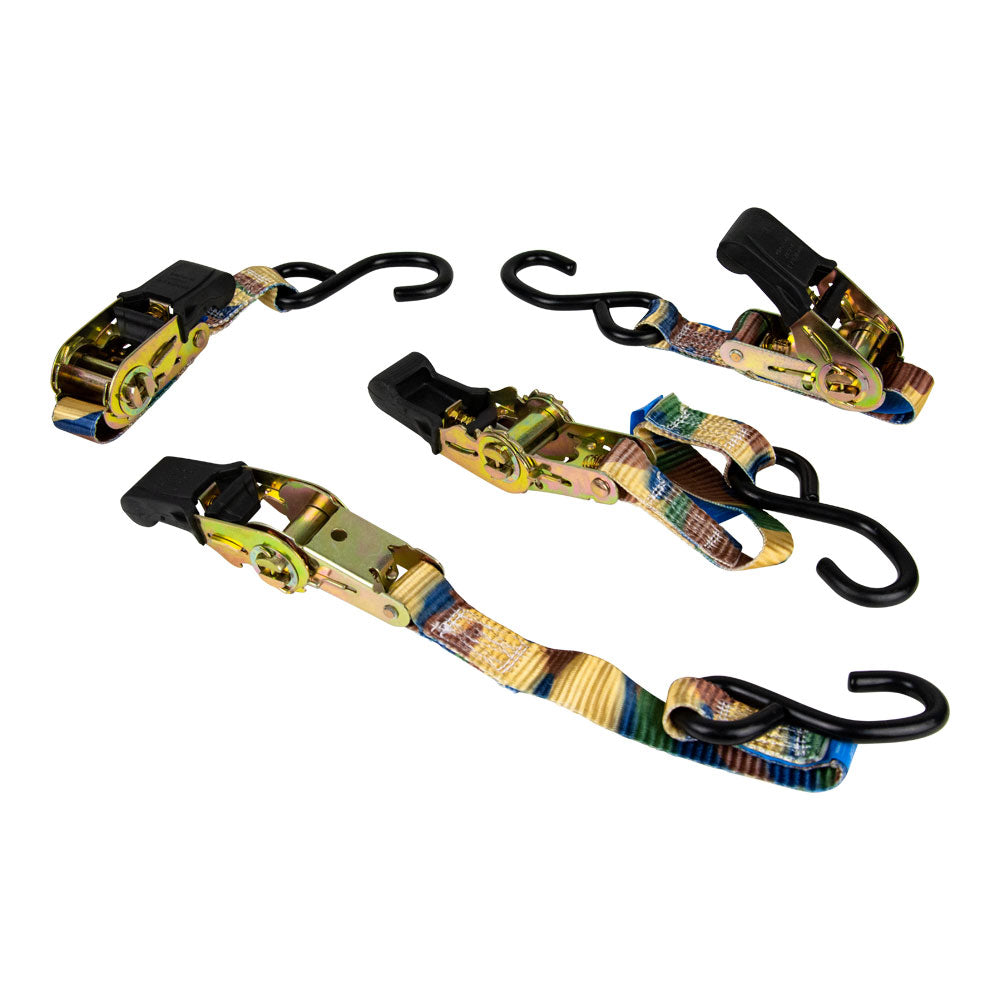 Camo Ratchet Tie Downs Camouflage 25mm x 4m 4 Pack