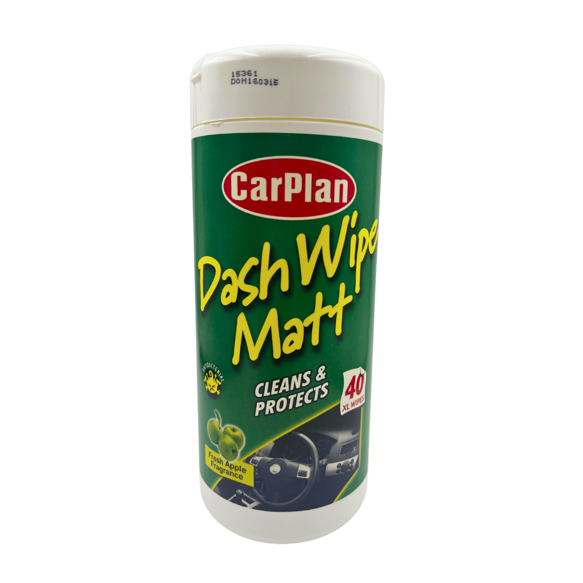 Carplan Anti-Bacterial Apple Fragrance Dash Wipe Matt 40 Extra Large