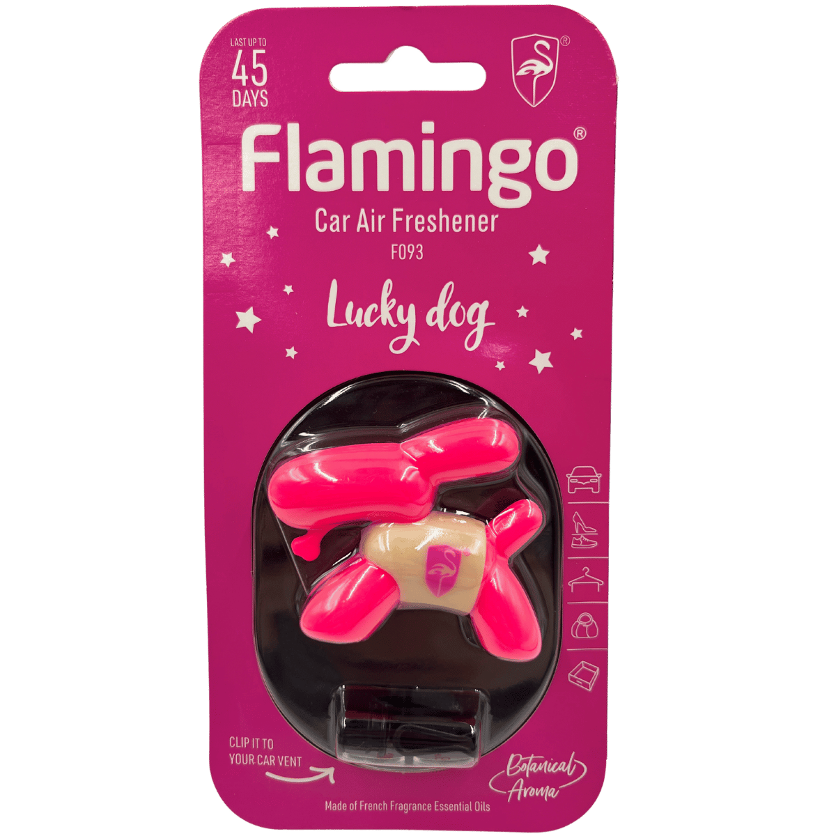 Flamingo Air Freshener Vent Lucky Dog