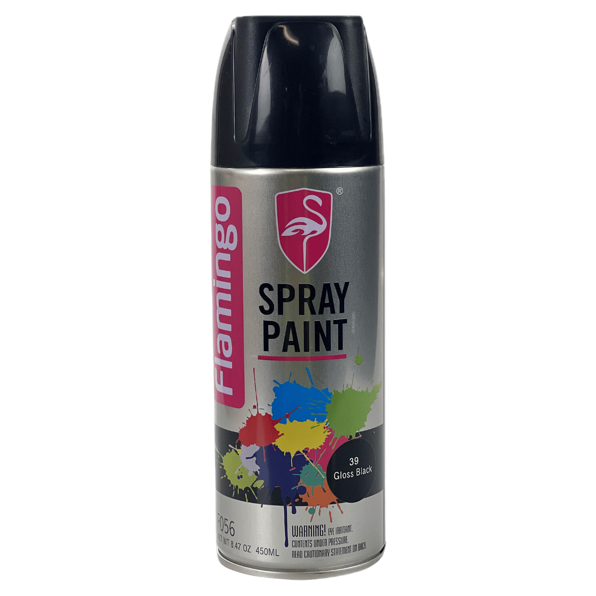 Flamingo Gloss Black Aero Spray Paint 450mL