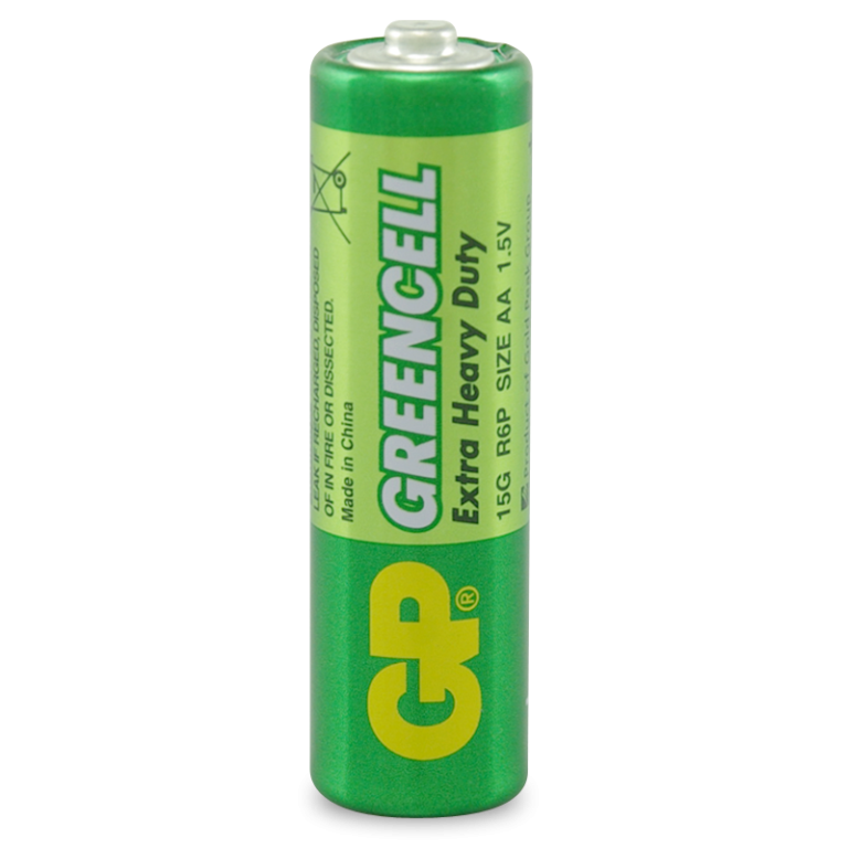 GP Greencell Extra Heavy Duty AA Battery Pack of 4