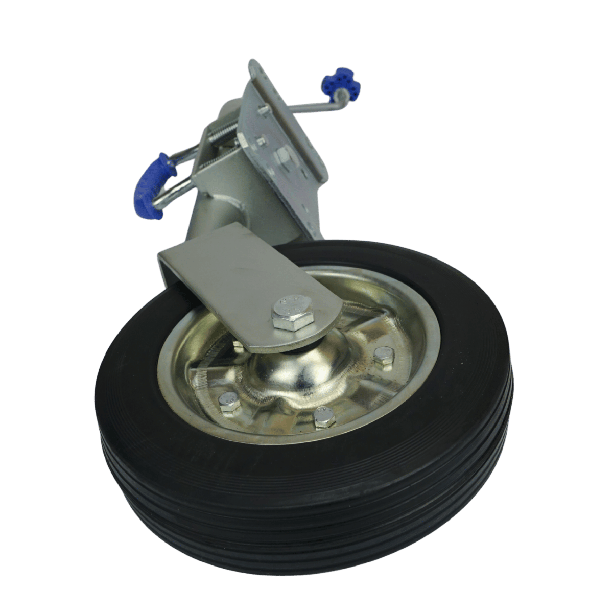 Jockey Wheel Swivel with U Handle Solid Rubber Tyre