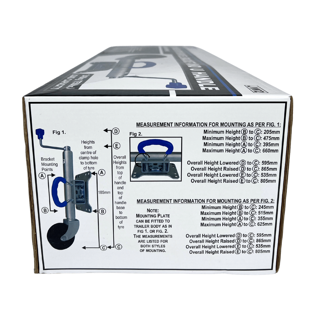 Jockey Wheel Swivel with U Handle Solid Rubber Tyre