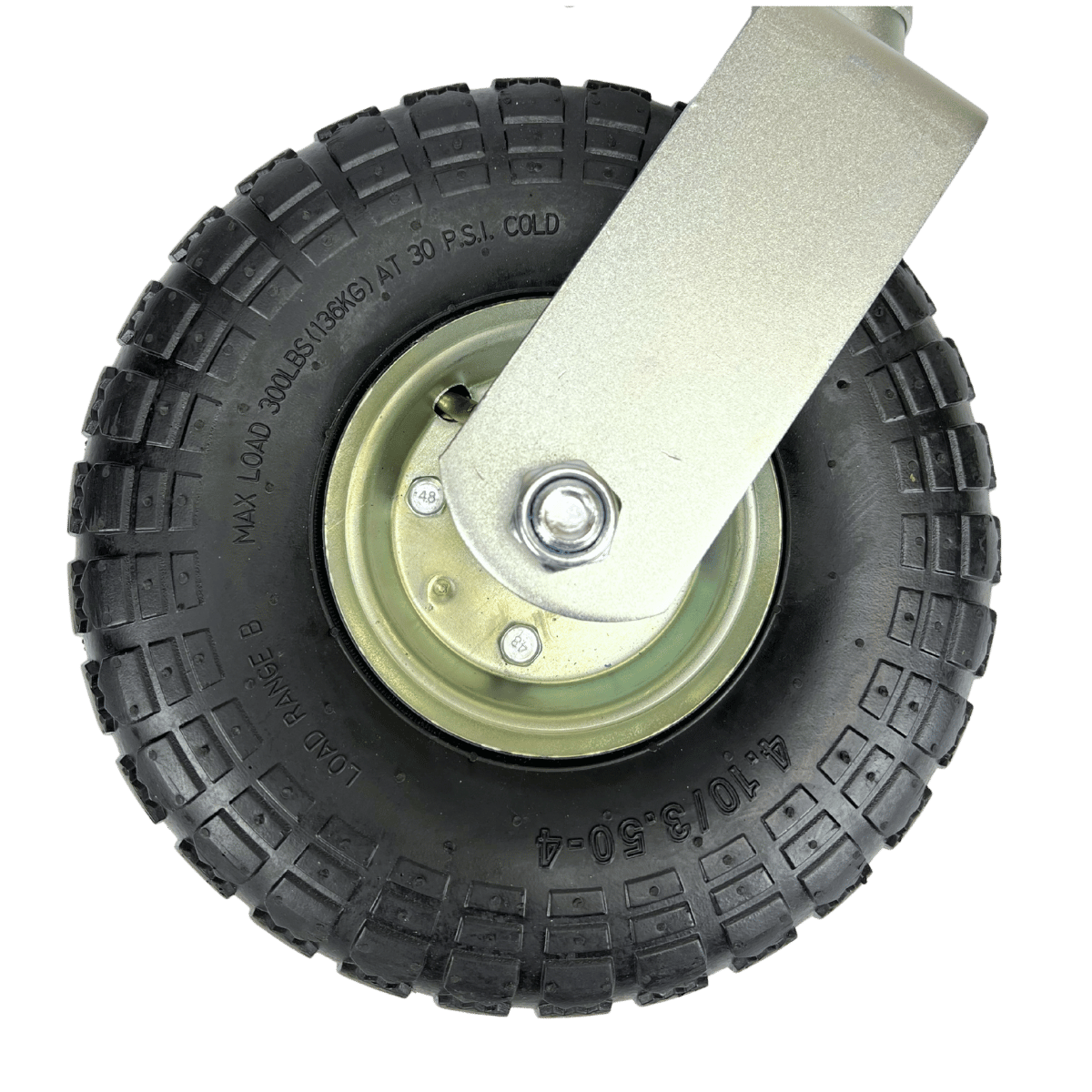 Jockey Wheel Swivel with U Handle Pneumatic Tyre