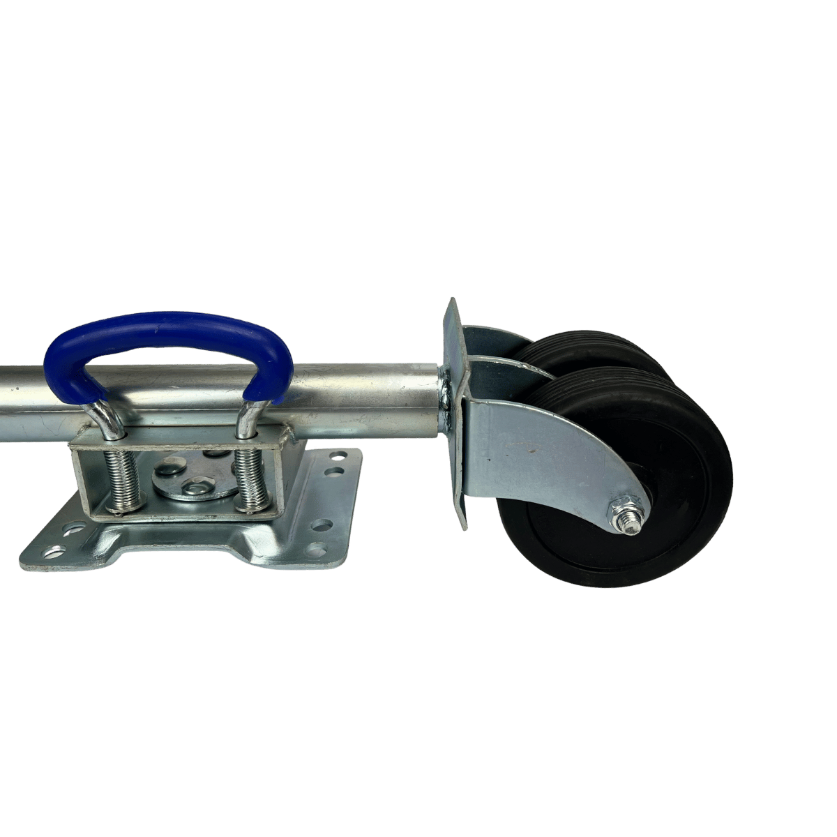 Jockey Wheel Swivel with U handle Twin Solid Rubber Tyres