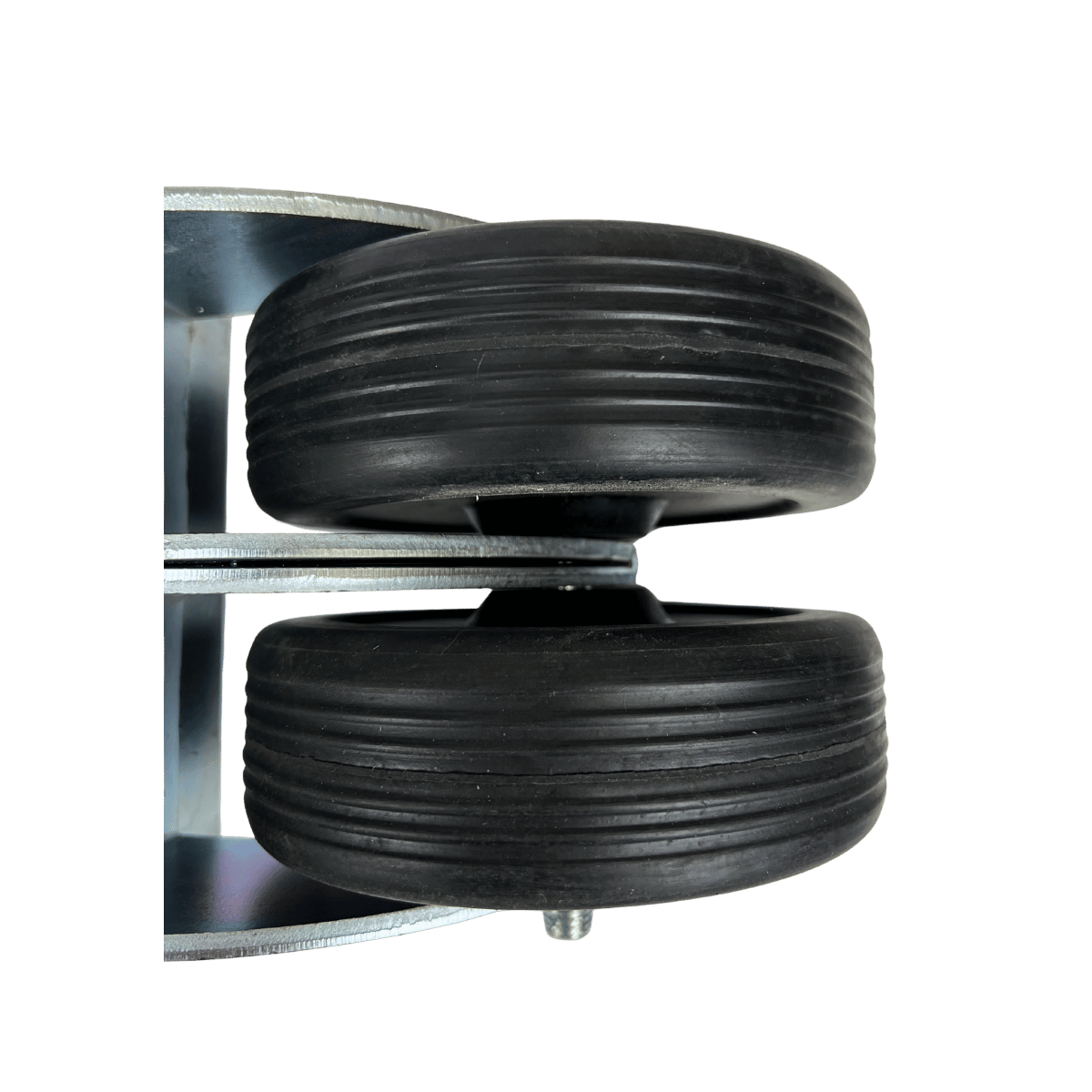 Jockey Wheel Swivel with U handle Twin Solid Rubber Tyres