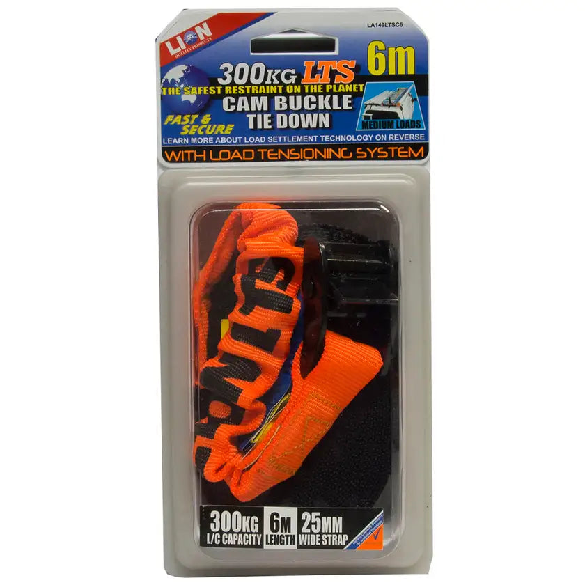 Lion Cam Buckle Tie Down 6M 300kg