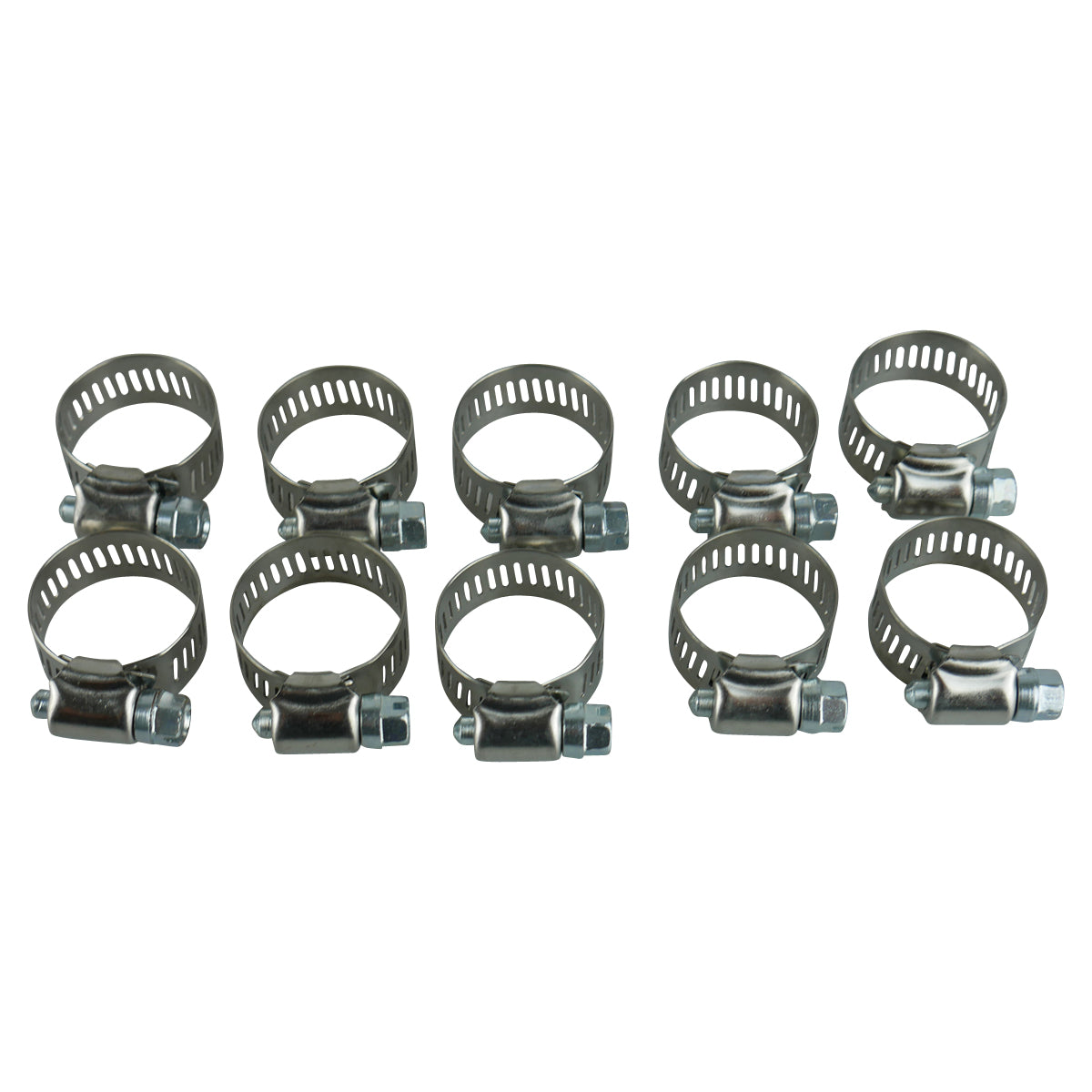 Amgauge Full Stainless Steel Hose Clamps (10-22mm) 3/8"-7/8" 10 Pack