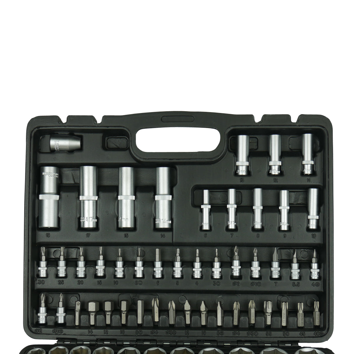 Socket Set 94 Piece 1/2" & 1/4" Drive Tool Kit with Carry Case