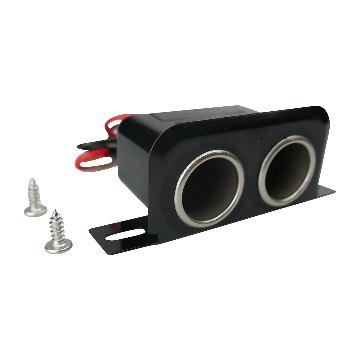 Dual Cigarette Sockets with Under-Dash Mounting Bracket