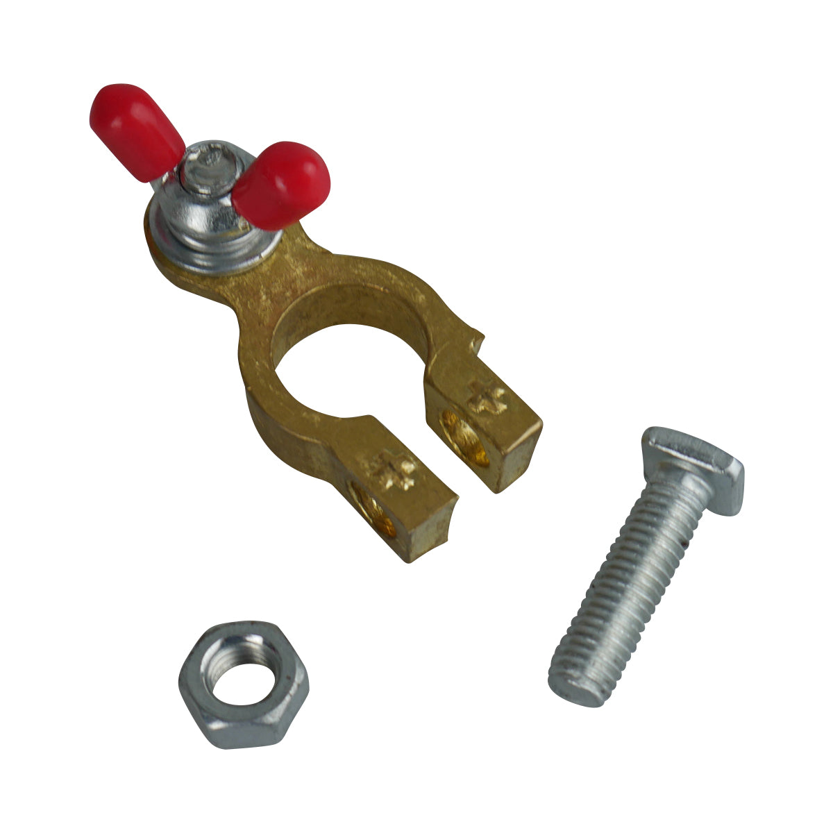 Battery Terminals Brass Marine Red 10 Pack