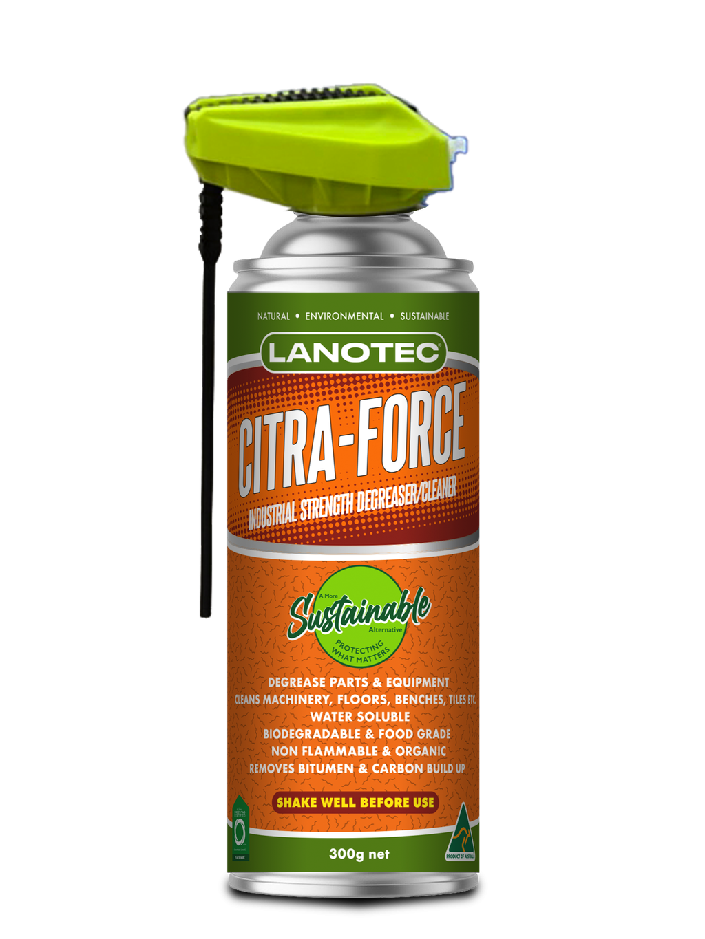 Lanotec Citra-Force Industrial Strength Cleaner & Degreaser 300g Aerosol