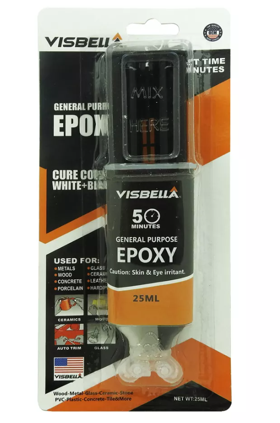 Visbella Epoxy Glue 25mL Syringe Grey 5 Minutes