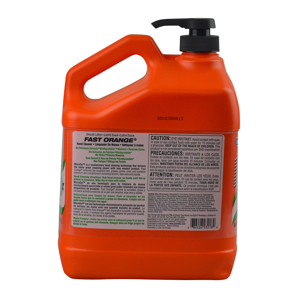 Fast Orange Hand Cleaner Smooth With Pump 3.78L