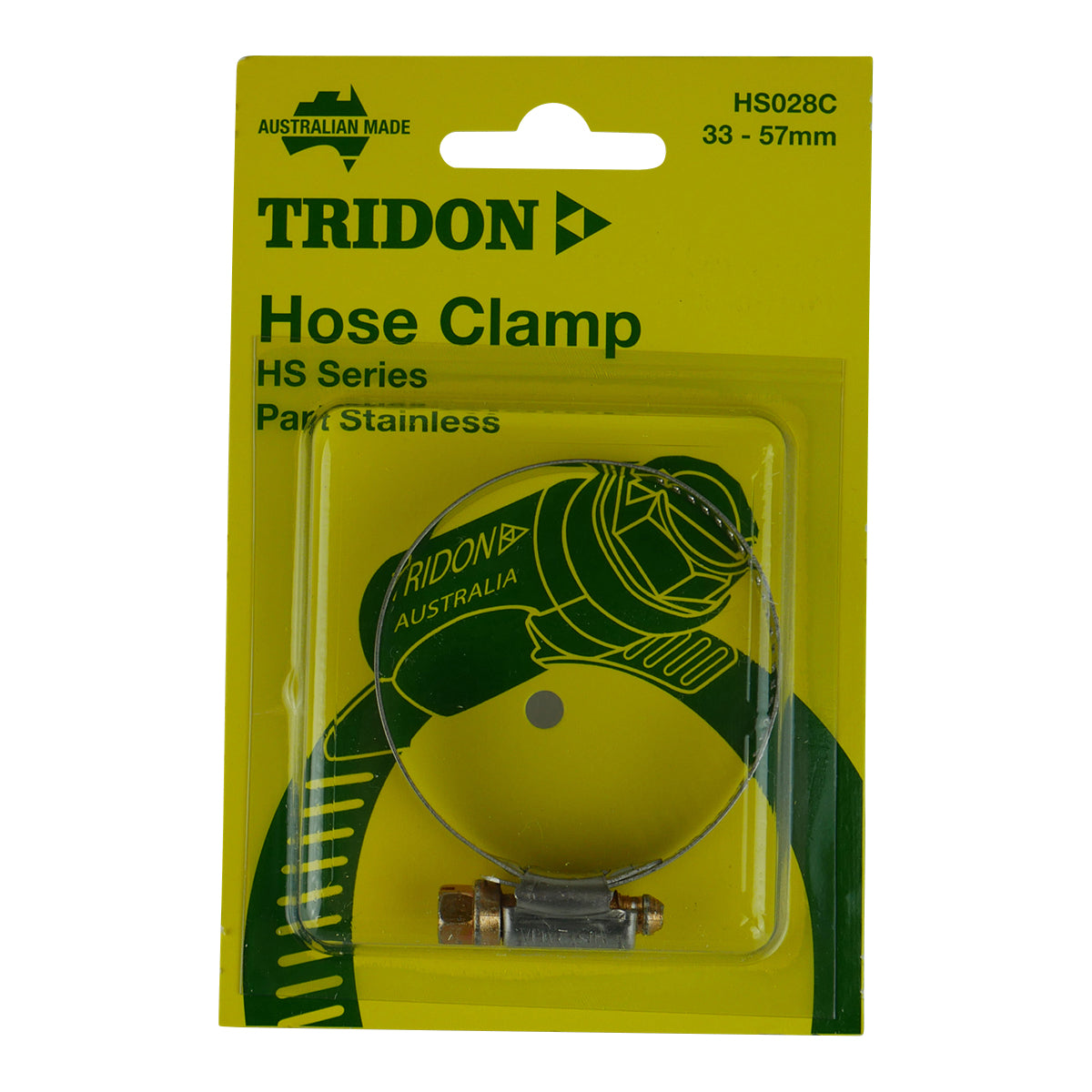 Tridon Hose Clamp Part Stainless 33 - 57mm Card of 1