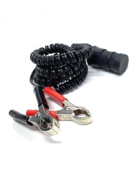 Lion Cigarette Auxiliary Socket with 12ft Coil Cord & Battery Clamps