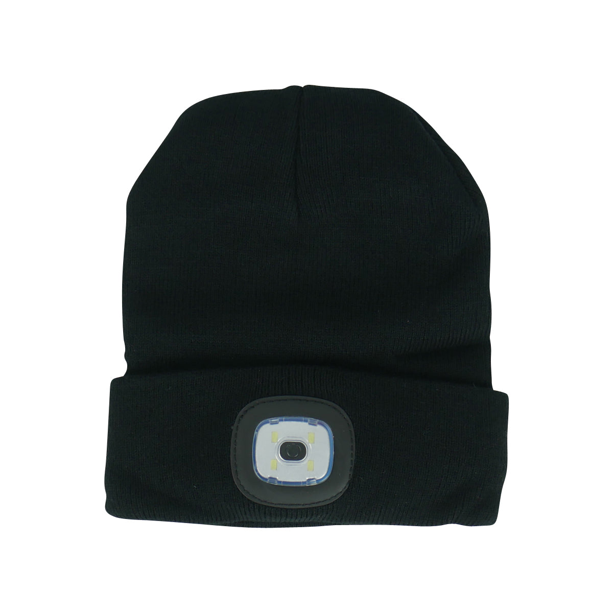 LED Beanie Light with USB Charging Black