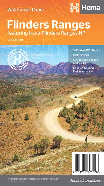 Hema Flinders Ranges Map Waterproof