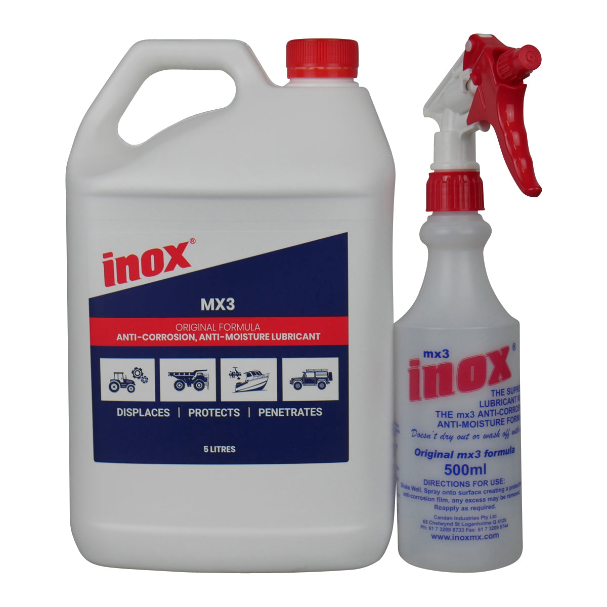 Inox MX3 Super Industrial Lubricant 5L + Spray Bottle