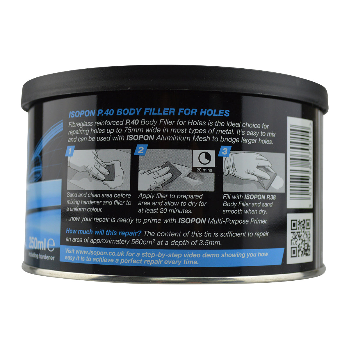 Fibreglass Body Filler Isopon 250mL