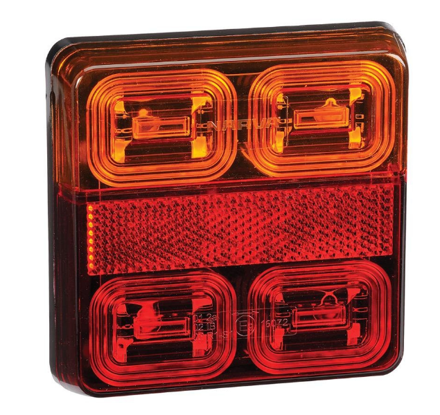 Narva 12V Led Slimline Rear Stop/Tail Direction Indicator Lamp With In-Built Reflector 100X100mm