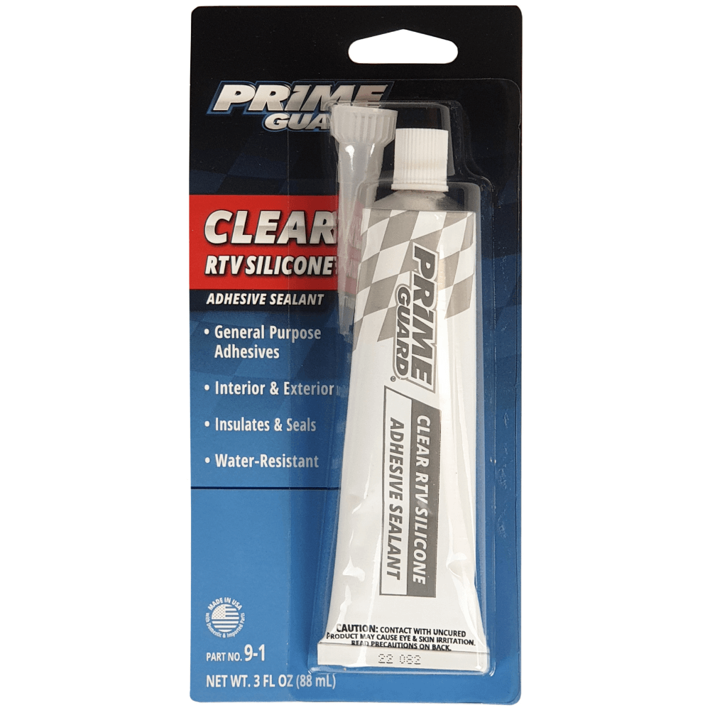 Prime Guard Clear RTV Silicone Adhesive Sealant 328ml