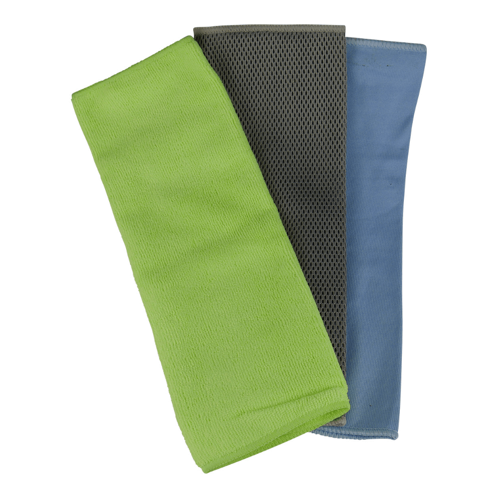 Microfibre Cloths Car Glass, Wash, & Scrub 3 Pack