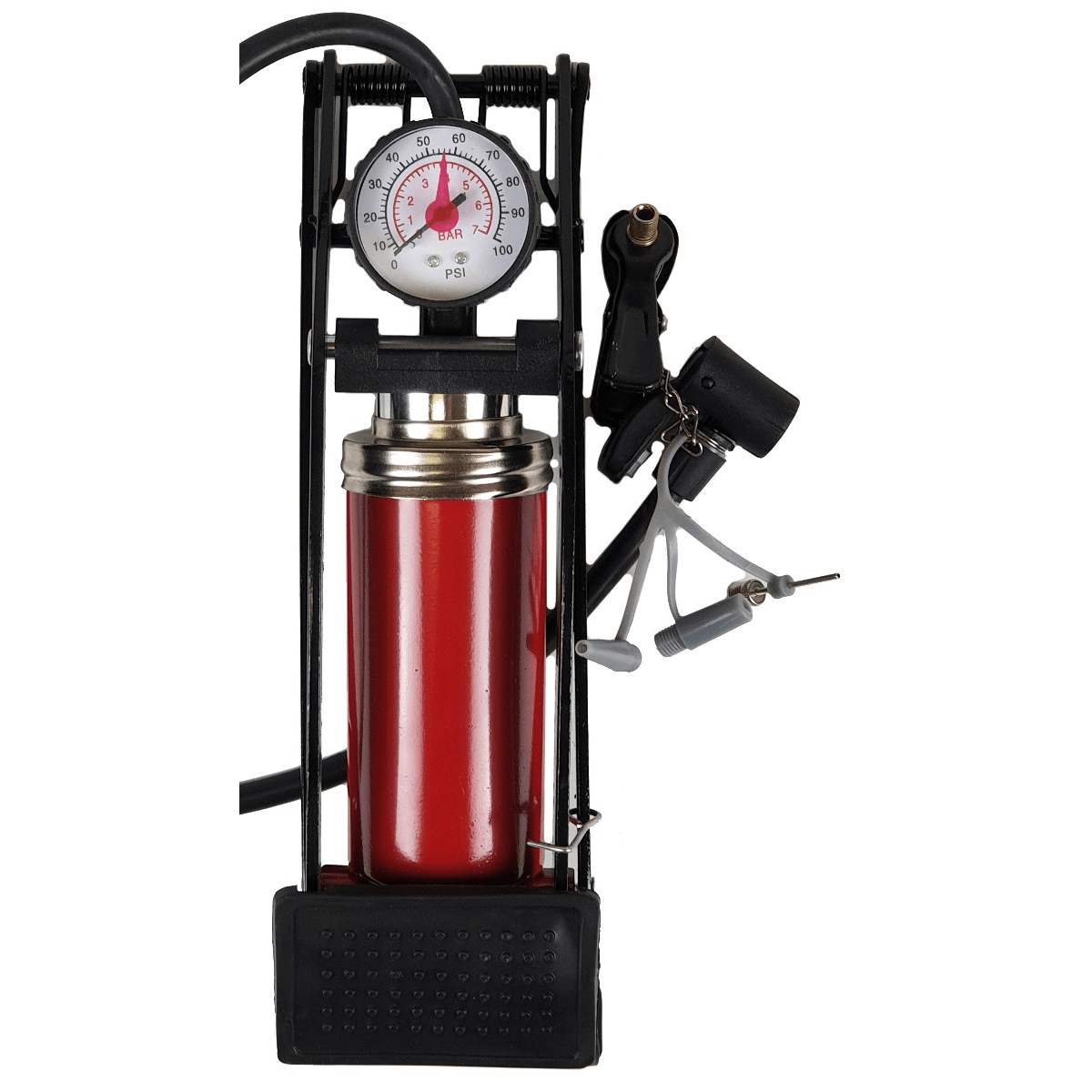 Foot Pump Single Barrel & Gauge