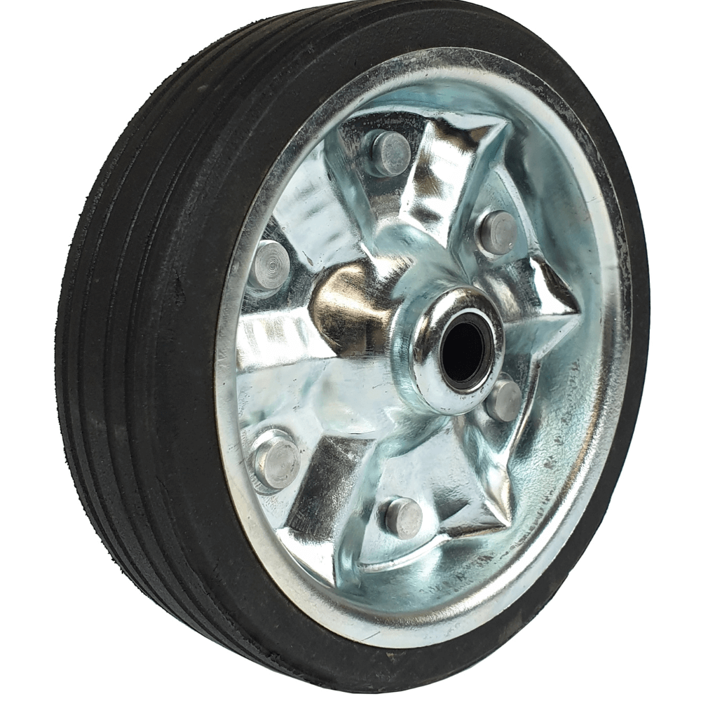 Jockey Wheel Replacement Solid Rubber Tyre 200mm & 250mm