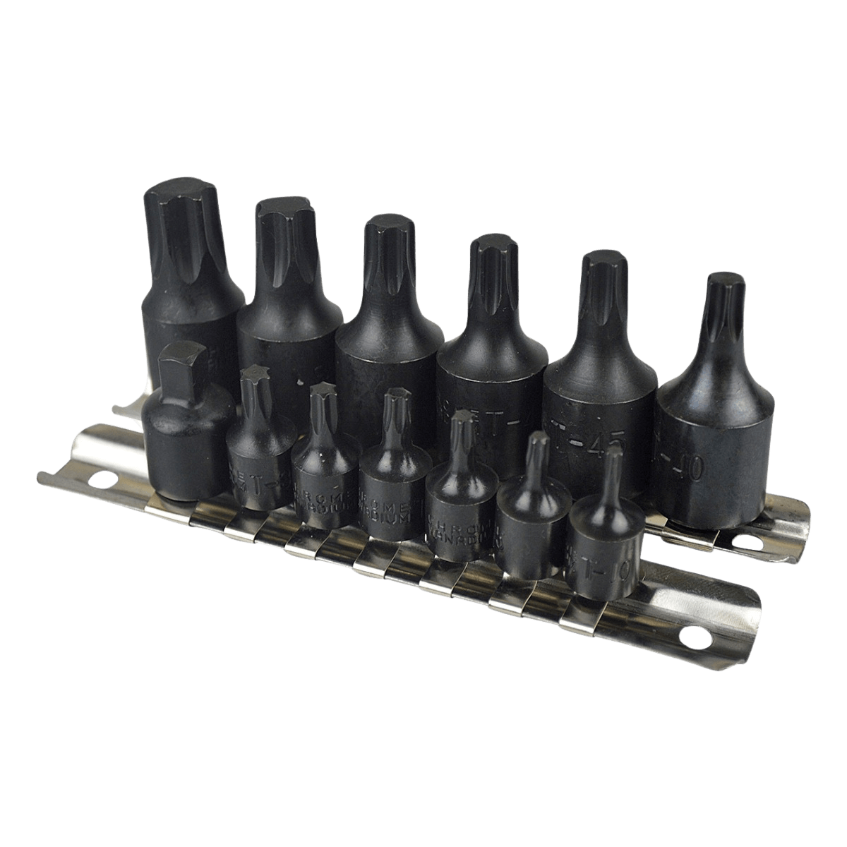 15 Piece Torx Bit Set 1/4" & 3/8" + Holder Star Bits