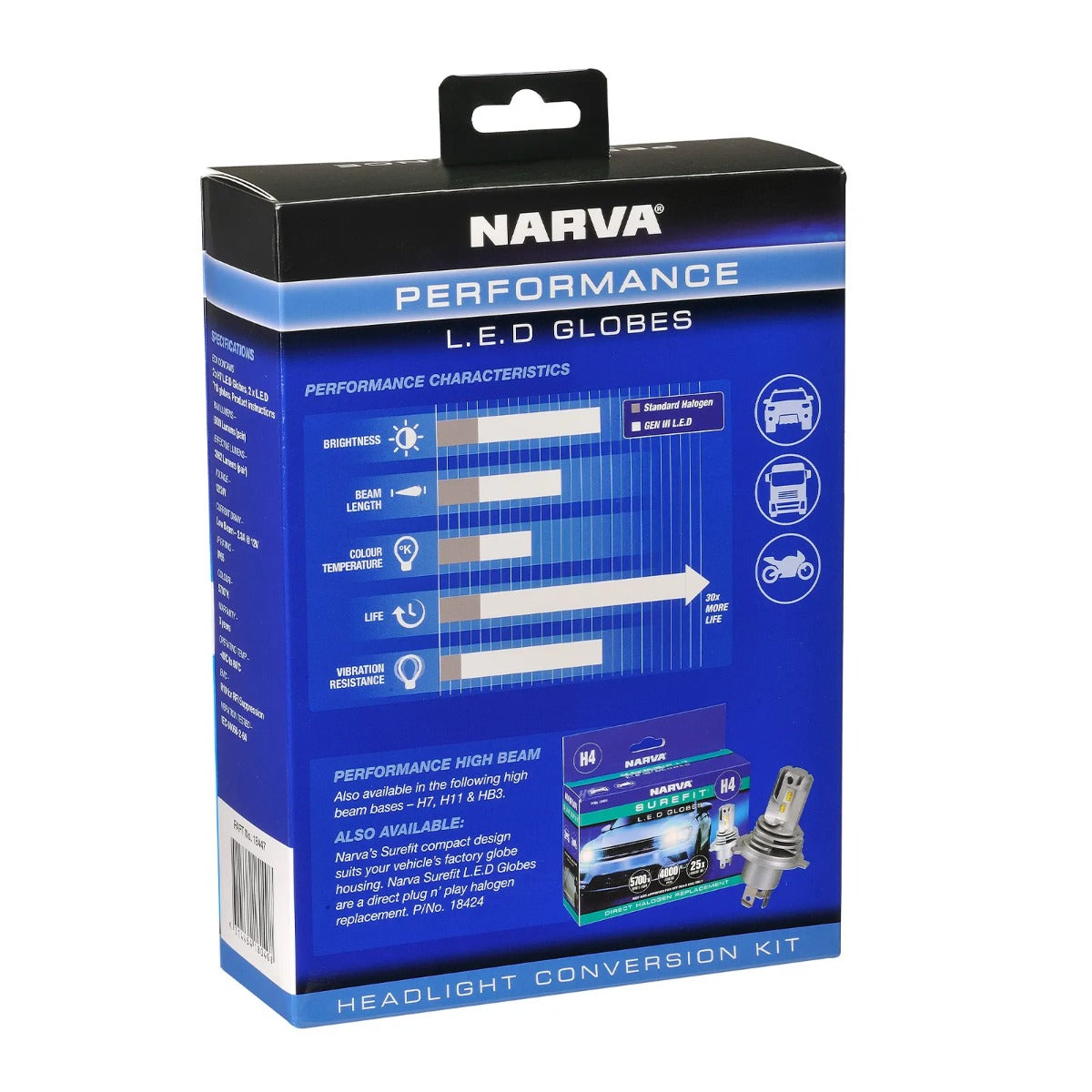 Narva H7 12/24V LED Conversion Kit Twin Pack