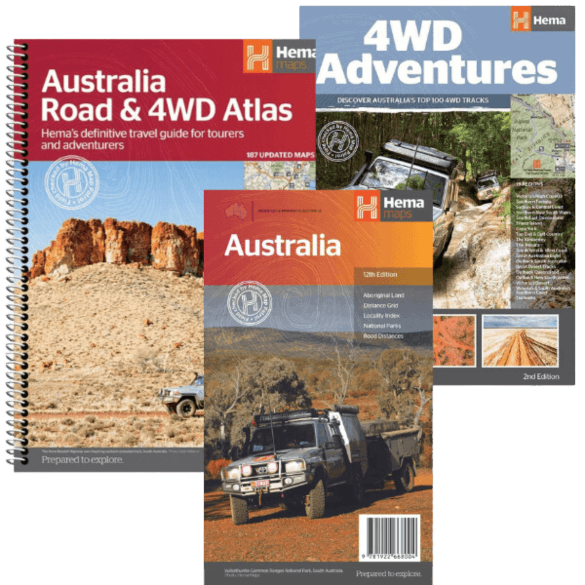 Hema 4x4 Adventure Atlas and Map Bundle 3 Piece AMS30303 | AutoMegaStore